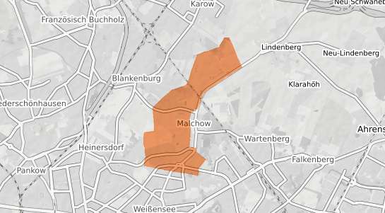 Mietspiegelkarte Berlin Stadtrandsiedlung Malchow